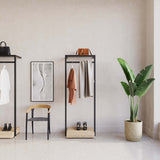 Clothing Rail Ontario, W65, Black, With Pedestal