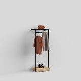 Clothing Rail Ontario, W65, Black, With Pedestal