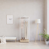 Clothing Rail Ontario, W65, White, With Pedestal