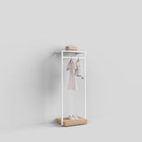 Clothing Rail Ontario, W65, White, With Pedestal