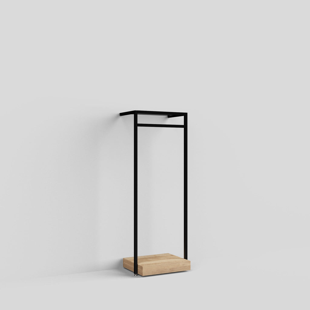 Clothing Rail Ontario, W65, Black, With Pedestal
