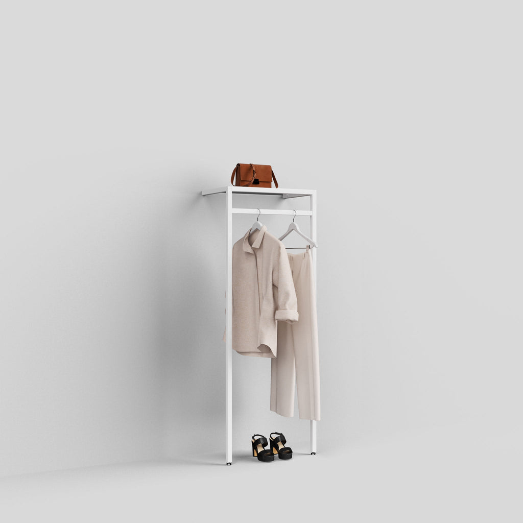 Clothing Rail Ontario, W65, White