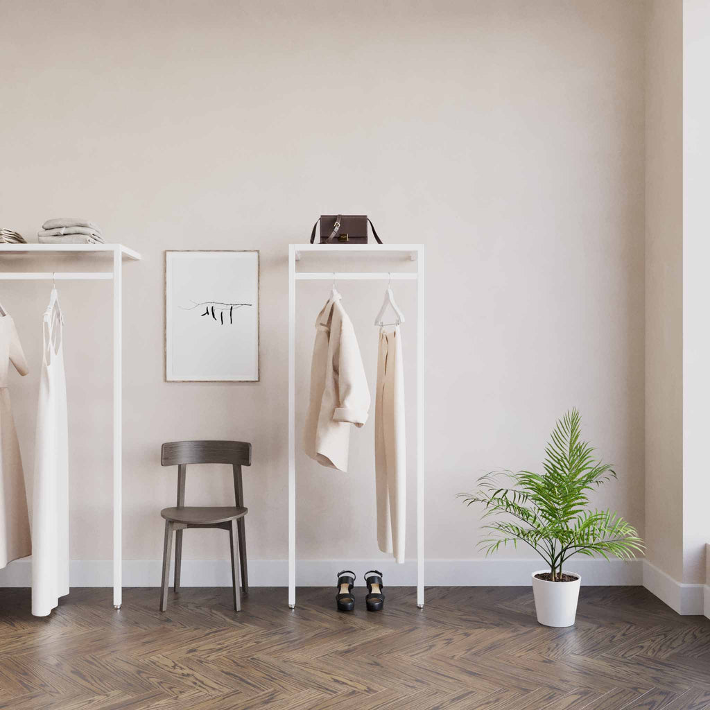 Clothing Rail Ontario, W65, White