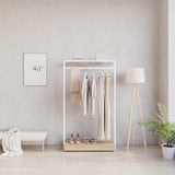 Clothing Rail Ontario, W103, White, With Pedestal