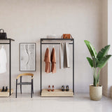 Clothing Rail Ontario, W103, Black, With Pedestal