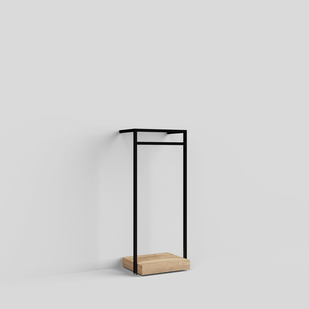 Clothing Rail Ontario, W65, Black, With Pedestal