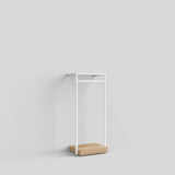 Clothing Rail Ontario, W65, White, With Pedestal