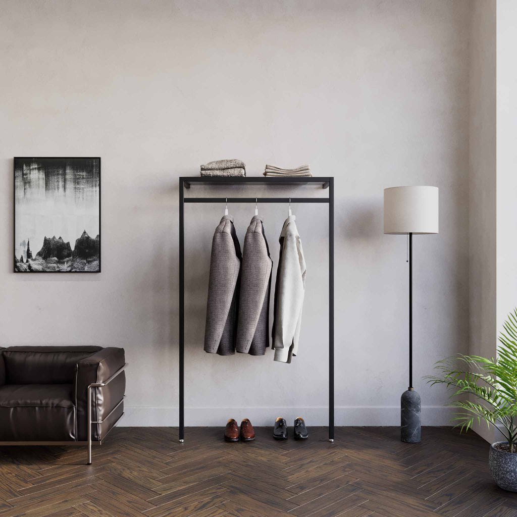 Clothing Rail Ontario, W103, Black