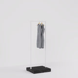 Clothing Rail Kansas, white/marble look, W 65, 3 heights