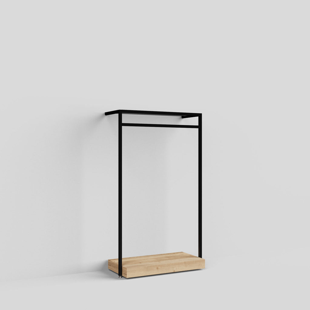 Clothing Rail Ontario, W103, Black, With Pedestal