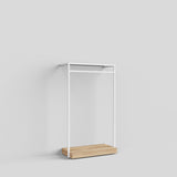 Clothing Rail Ontario, W103, White, With Pedestal