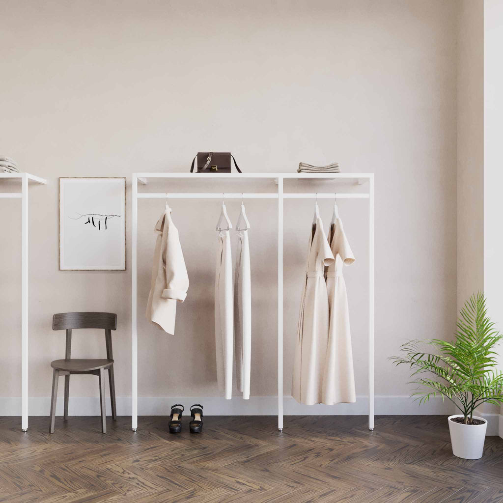 Clothing Rail Ontario, W165, White