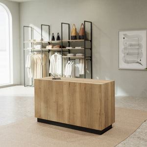 Shop Counter Matera, wood and anthracite