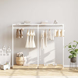 Clothing Rail Ontario, W203, White, With Pedestals