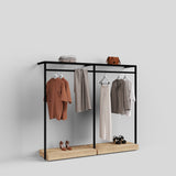 Clothing Rail Ontario, W203, Black, With Pedestals