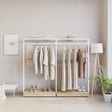 Clothing Rail Ontario, W203, White, With Pedestals
