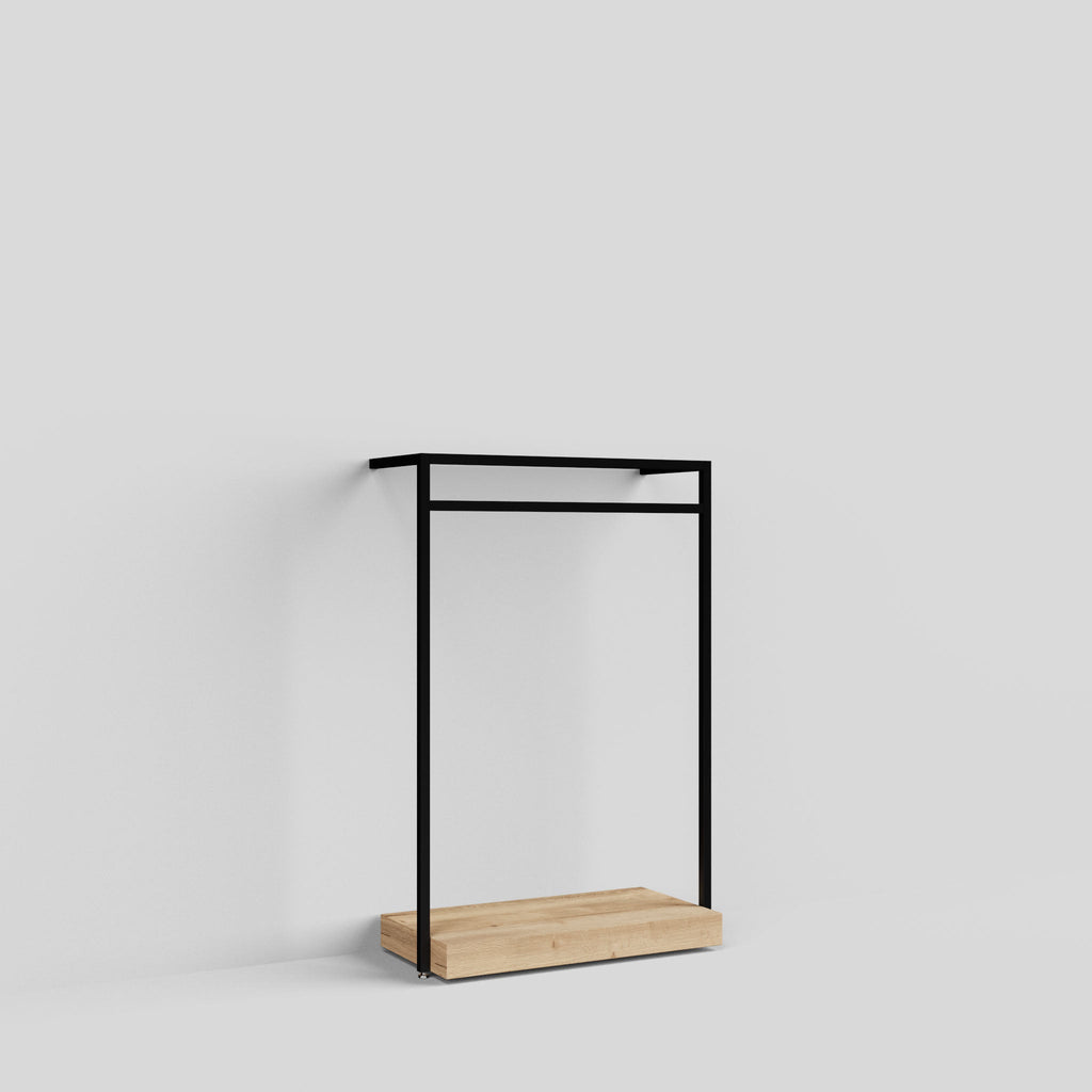 Clothing Rail Ontario, W103, Black, With Pedestal