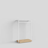 Clothing Rail Ontario, W103, White, With Pedestal