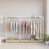 Clothing Rail Ontario, W265, White, With Pedestals