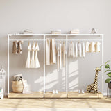 Clothing Rail Ontario, W265, White, With Pedestals