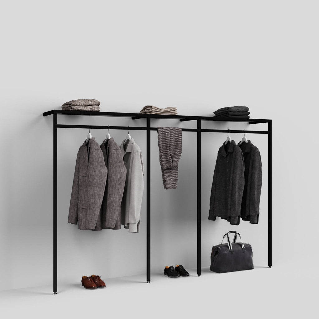 Clothing Rail Ontario, W265, Black