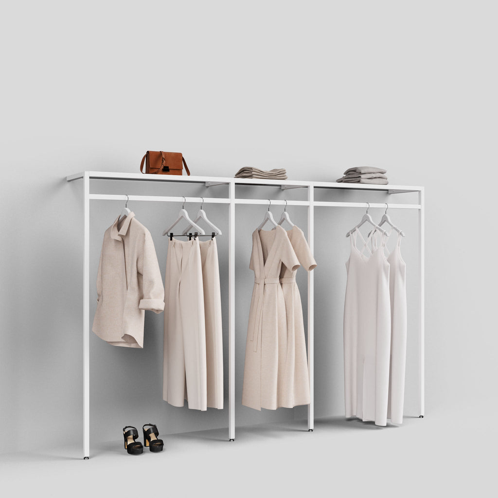 Clothing Rail Ontario, W265, White