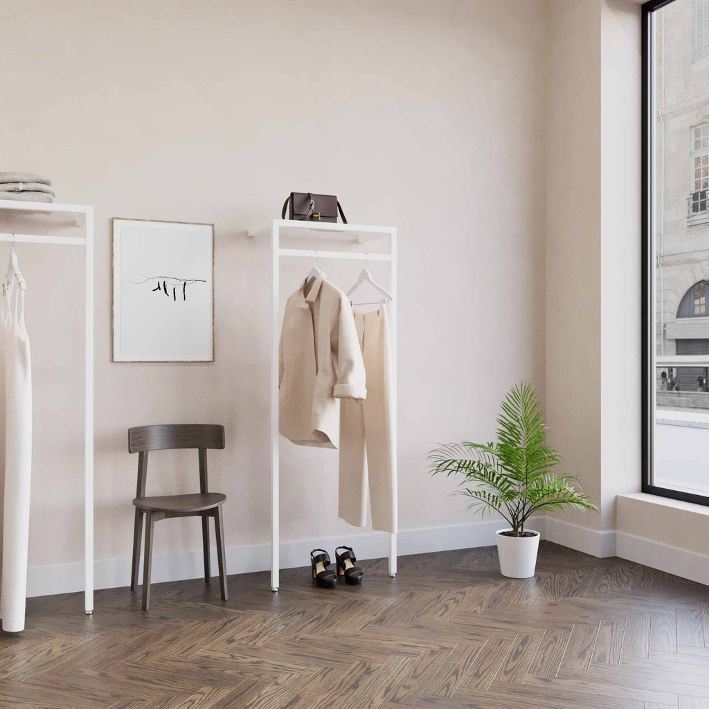 Clothing Rail Ontario, W65, White