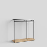 Clothing Rail Ontario, W165, Black, With Pedestals