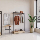 Clothing Rail Ontario, W103, Black, With Pedestal