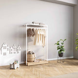 Clothing Rail Ontario, W103, White, With Pedestal