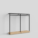 Clothing Rail Ontario, W203, Black, With Pedestals