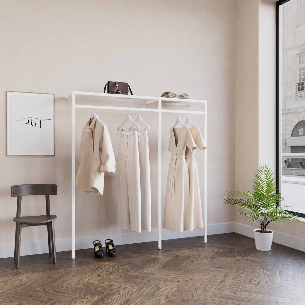 Clothing Rail Ontario, W165, White