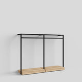 Clothing Rail Ontario, W203, Black, With Pedestals