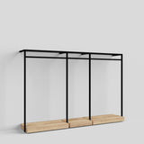 Clothing Rail Ontario, W265, Black, With Pedestals