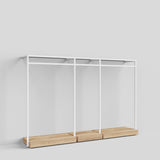Clothing Rail Ontario, W265, White, With Pedestals