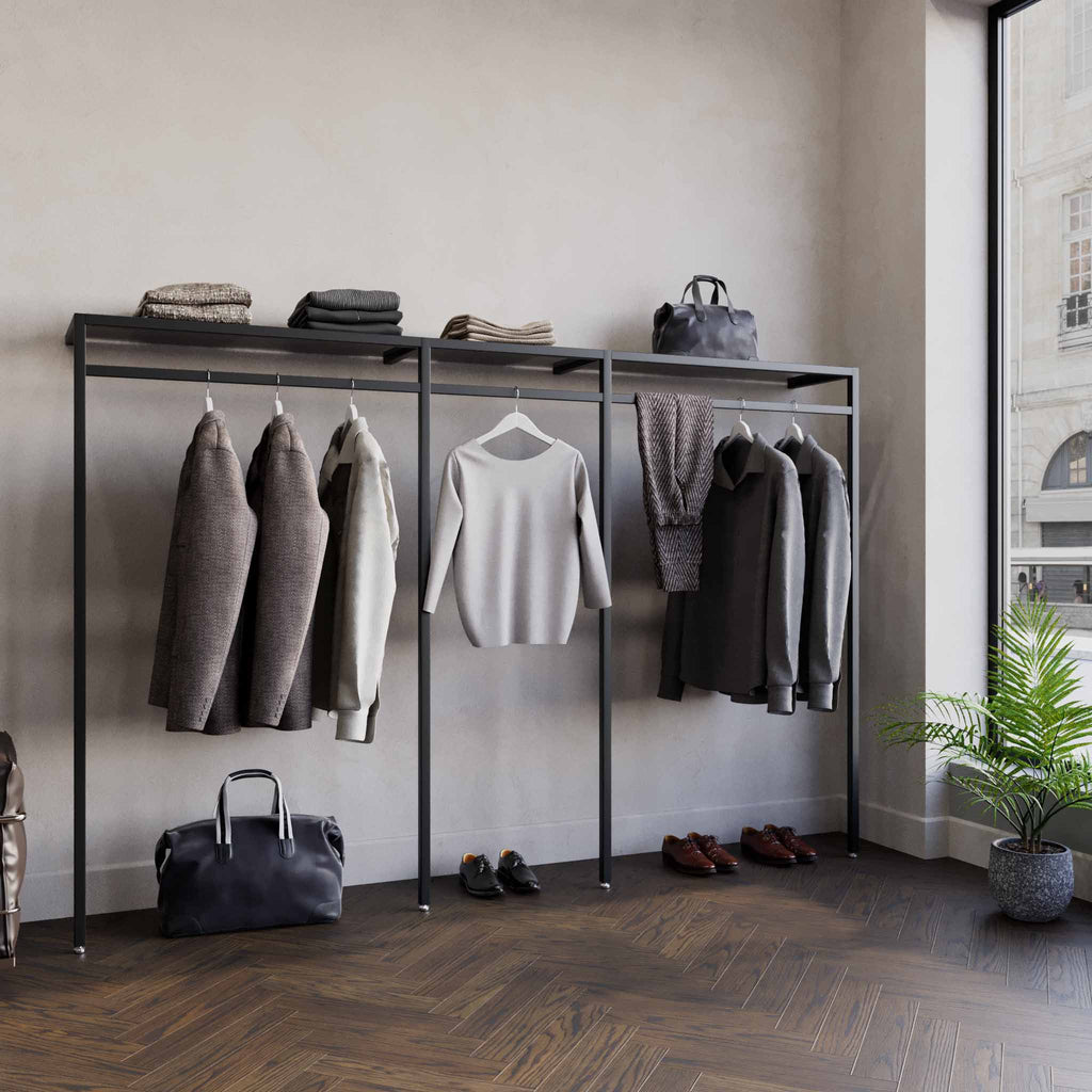 Clothing Rail Ontario, W265, Black