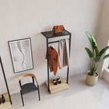 Clothing Rail Ontario, W65, Black, With Pedestal