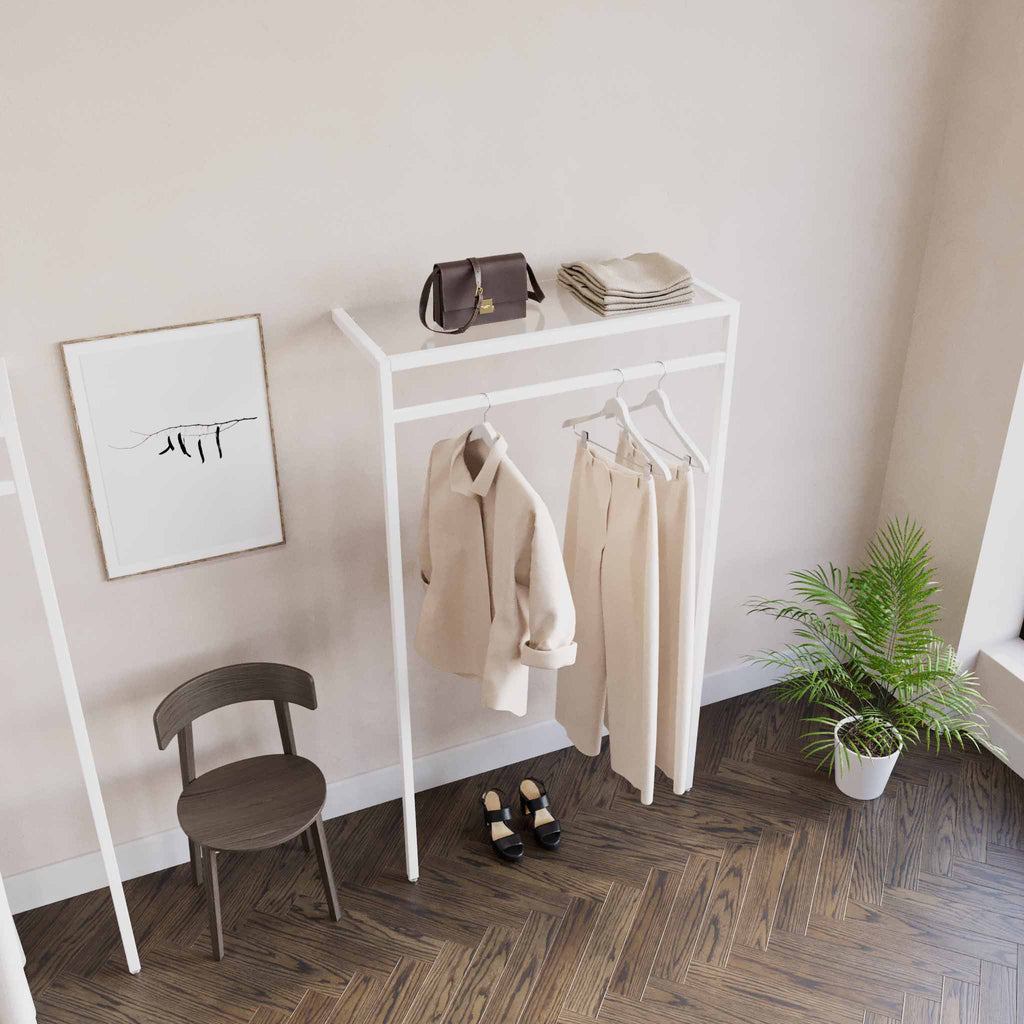 Clothing Rail Ontario, W103, White