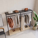 Clothing Rail Ontario, W203, Black, With Pedestals