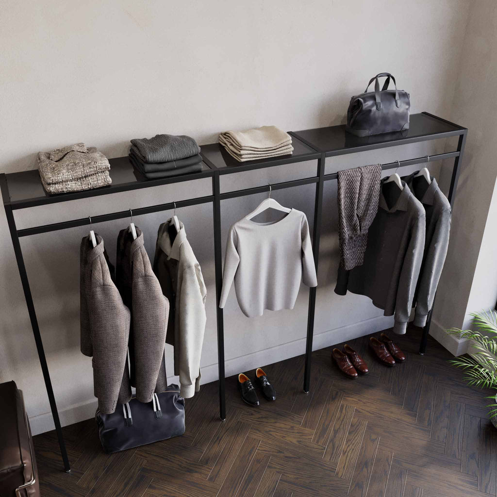 Clothing Rail Ontario, W265, Black