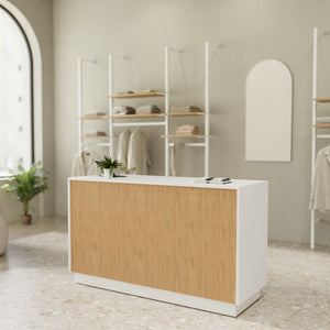 Shop Counter Malé, solid wood front | Professional B2B Display Solution
