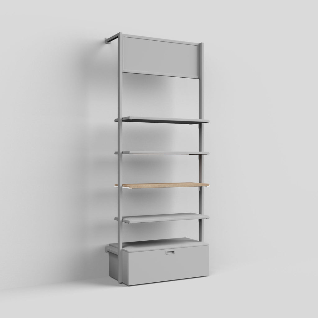 Shelf Board Ceres, 25 mm, incl. white brackets