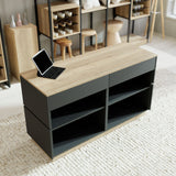 Shop Counter Tokyo, anthracite and wood