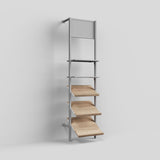 Shelf Board Ceres, angled 30 degrees, incl. white brackets