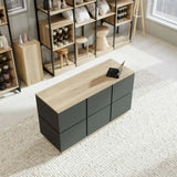 Shop Counter Tokyo, anthracite and wood