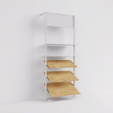 Shelf Board Ceres, angled 30 degrees, incl. black brackets