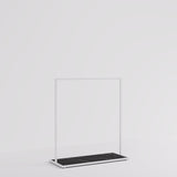 Clothing rail Como white - wooden base - W 120, 3 heights