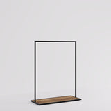 Clothing rail Como black - wooden base - W 120, 3 heights