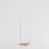 Clothing rail Como white - wooden base - W 60, 3 heights