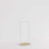 Clothing rail Como white - wooden base - W 60, 3 heights